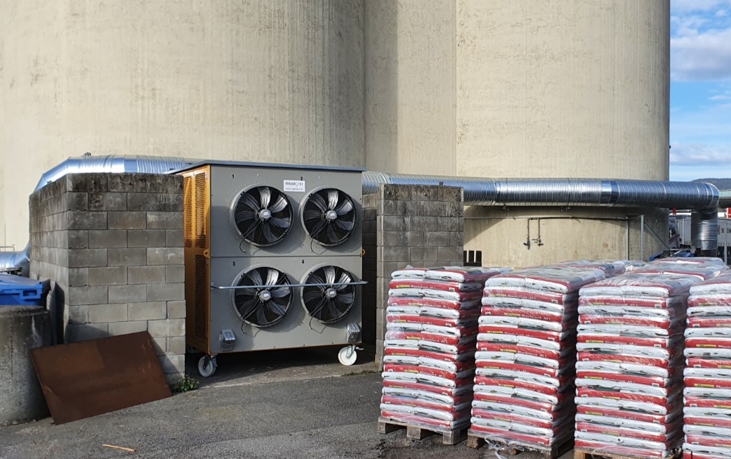 Hamnanläggning kyler mycket spannmål